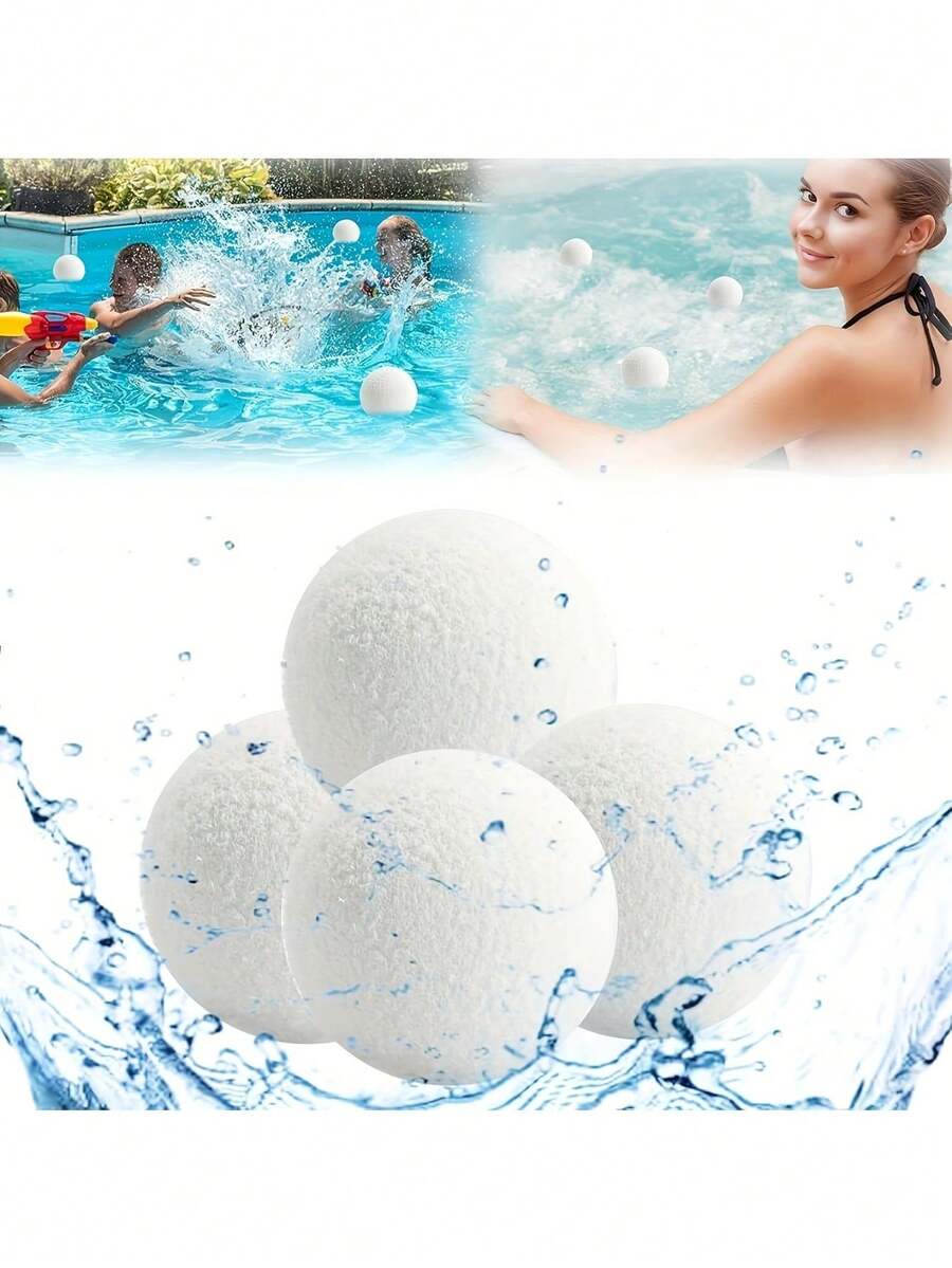 Bolas de limpieza para piscina - de absorción rápida, alta eficiencia, esponjas reutilizables para frotar spa y jacuzzi, adecuadas para sistemas de filtración de arena, diseño de superficie texturizada duradera, esenciales para el mantenimiento de piscina y spa.