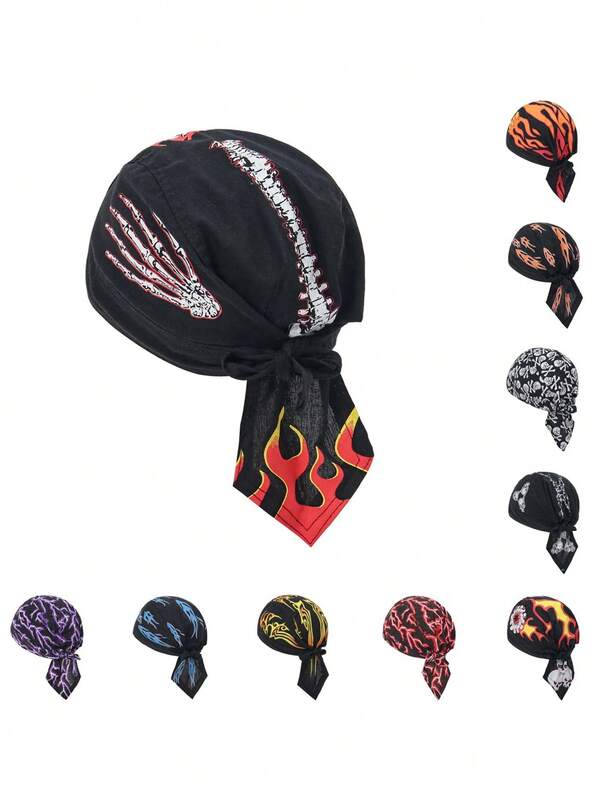1 Stück atmungsaktives Schädel-Bandana Kopfbedeckung, Piratenhut Futter für Herren Motorradfahren