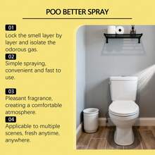 Spray desodorante para inodoro con aroma a limón, un spray suave antes de usar el inodoro, crea instantáneamente una película fragante y fresca en la superficie del agua. Bloquea rápidamente los olores vergonzosos y evita que se propaguen, dejando solo una fragancia refrescante a limón que perdura en el espacio. Botella compacta para un uso conveniente, haciendo que cada uso esté acompañado por un aroma fresco y soleado, con elegancia y dignidad. - Múltiples formas - Ver 4