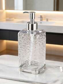300/400ML Hotel Bathroom Soap Dispenser Empty Bottle For Shower Gel And Shampoo - Transparent - View 5