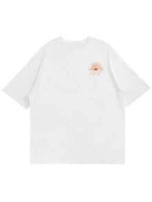 Coastal , T-shirt à manches courtes décontracté style vacances pour hommes avec imprimé soleil pour l'extérieur , Convient pour le port en été , Confortable et respirant , À la pointe de la mode - Blanc - Voir 6
