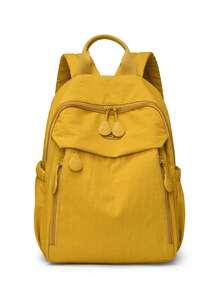Daily Backpack | Travel Aesthetic Panoramic Multi-Pocket Storage System * Wide Strap Comfortable Design, Unlock Absolute Visual Gear Set For Daily, Commuting And Short Trips. The Entire Series Comes With Adjustable Wide Strap/Mesh Back Straps/Top Handle/Dual Handles - Multicolor - View 10