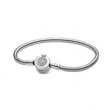 1pc Original S925 Sterling Silver Popular Bow Snake Bone Combination Bracelet Suitable For Girls Daily Wear Bracelet Jewelry DIY, Fashion Jewelry Gift - Silver - View 17