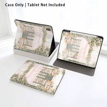 Pink Floral And Pattern Painted Effect Tablet Protective Case, Built-In Pen Slot, With Stand, Compatible With Honor 8/9/10, Honor X8/X8A/X9/X8Pro/X9A/V9/V8 Pro, MatePad Se 11"/MatePad 11"/11.5", MatePad Pro, Matepad 11.5 2025, Apple 8/9/10/11th Gen 2025 (A16), Galaxy Tab A7/A9 And Other Popular Tablet Models - Multicolor - View 1