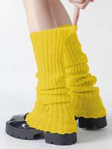 Women's Knit Leg Warmers, 10+ Colors, Ribbed Slouchy Boot Socks, Soft & Warm Leg Covers - Multicolor - View 20