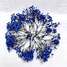 25/50/100/150/300pcs Mini Baby's Breath And Other Artificial Flowers - For Resin Mold Art And Handicrafts, Colorful Flower Bunches For Hair Accessories, Wedding Wreaths, Table Flowers, Home Decor, Etc. - For Resin Mold Art And Handicrafts, Ivory White Flower Bunches For Hair Accessories, Wedding Wreaths, Table Flowers And Home Decor. - Royal Blue - View 6
