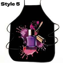 Adjustable Personalized Nail Art Pattern Apron, Suitable For Nail Technicians, Nail Salon Workers, Baking Enthusiasts, Housewives, Home Kitchen, Nail Salon Uniform, Perfect Gift For Nail Art Lovers - Multicolor - View 18