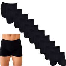 Set Of 5 Men's Black Boxer Briefs, Comfort And Quality - Cotton Lining - Black - View 1