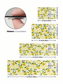 1pc Rubber Kitchen Mat, Printed With Vibrant Lemon And Floral Pattern Kitchen Mat, Can Be Placed In Front Of The Sink, Used For Standing, Kitchen Decoration - Multicolor - View 6