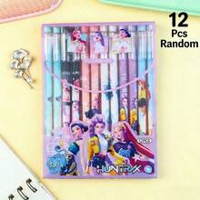 K-POP Fan Erasable Gel Pen Set (12pcs), Character Design Reusable Writing Pens, Suitable For Note Taking - Sets - View 10