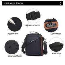4 Colors Available, Casual Chest Bag For Men, Multifunctional Crossbody Sling Bag With Combination Lock, Lightweight Large Capacity, PU Leather Waterproof And Wear-Resistant, Sports Cycling Shoulder Bag - Multicolor - View 7