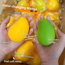 1 PC Mango Stress Relief Squishy, Color-Changing Mango Slow-Rebound Stress Ball, Sleep-Aiding Sensory Stress Relief Toy, Soft And Elastic, Slow-Rebound Sensory Stress Relief Toy, Fruit Squishy, Stress Relief Gift - Multicolor - View 10