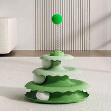 1pc Interactive Cat Track Toy, 3-Layer Rotating Ball Toy, Suitable For Indoor Cats, Boredom Relief & Intelligence Development, Relieves Boredom And Anxiety For Adult Cats, Detachable Cat Tower Ball, Combines Play And Training Functions, Educational Toy - New turntable - View 11