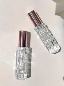 1件 10ml 優雅透明玻璃香水瓶，便攜式 DIY 可充填旅行噴霧瓶，藝術瓶蓋設計，適用於化妝水與香水，男女通用，旅行、度假、露營、海灘、夏季、返校、出差必備，美妝配件，居家浴室裝飾，聖誕節、新年、婚禮、派對、生日禮物，送給父母、朋友、男友與女友 - 彩色 - 查看 12