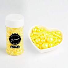 75g/2.65oz Perlas redondas para decoración de pasteles + Forma de palito, se utiliza para chispas de decoración de pasteles, decoración de pasteles DIY, adecuado para pasteles, caramelos, cupcakes, macarons, helados y varias decoraciones, también adecuado para bodas, Día de San Valentín, Día de la Madre, Halloween, Navidad y otras ocasiones, solo para decoración, no comestible - Multicolor - Ver 14