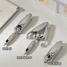 1pc Black Tech Viral Transformable Stress Relief Automatic Fun Stationery Squid Quirky Press-Type Ballpoint Pen Neutral Pen Suitable As Birthday, Christmas, Easter, Halloween Party Gift - Multiple Colors and Random Styles - View 4