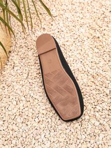Leopard Print Design Knit Breathable Flat Shoes Mom Shoes Work Daily Wear Casual Shoes Women Home Outdoor Women Shoes - Black - View 8