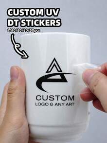 1/10/20/30/50件客製化UV 3D轉印貼紙 DIY Logo 防水禮品包裝標籤 公司Logo名稱貼紙 UV DTF轉印 - 多色1 - 查看 4
