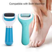 12 قطعة رؤوس بكرة استبدال لملف القدم الإلكتروني Amop Pedi Perfect، تشمل رؤوس استبدال خشنة جداً وخشنة عادية، مناسبة ل- Amop - أزرق + أسود - مشاهدة 5