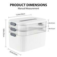 3-Tier Medicine Storage Box (24.3 X 22 X 33.5 Cm) – Portable Medicine Organizer With Leather Handle And Removable Compartments, First Aid Kit With Secure Closure, Waterproof And Dustproof Medicine Box, Plastic Organizer For Ointments, For Home, School And Office - White - View 10
