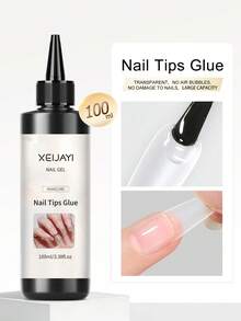 XEIJAYI 1入 100ml 釘膠，適用於壓克力美甲片、貼片美甲、美甲工具，適合女性居家DIY及美甲店使用 - 無色 - 查看 5