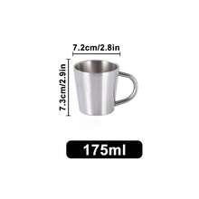 Thickened 304 Stainless Steel Water Cup, Double-Layer Anti-Scald, Coffee Cup, Beverage Cup, Tea Cup, Milk Cup, Easy To Clean, Durable, Shatter-Resistant, With Handle For Easy Grip, Suitable For Home, Office, Restaurant, Beverage Shop, Picnic Use - 1 - View 21