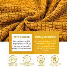3-Piece Adjustable Stretch Sofa Cover Set - Mustard Yellow - View 3