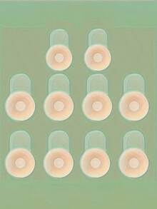 6pcs Women's Silicone Lift-Up Nipple Covers, Reusable Breast Pads, Self-Adhesive Invisible Nipple Covers, Suitable For Various Occasion - Round/flower-shaped Silicone Lifting - View 6