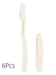 1/3/6pcs Set Portable Eyebrow Trimmer, Foldable Eyebrow Razor Blades Makeup Tools For Women, Razors, Face Shavers, Dermaplaning Tool For Folding Travel,Professional Eyebrow Grooming Tool,Makeup Tool Gift, Portable Eyebrow Trimmer Set - Foldable - View 15