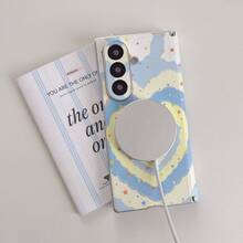 1pc Dual Axis Leather Texture Magnetic Wave Heart Popular Shockproof Anti-Slip Smart Phone Case Foldable Phone Case Compatible With Samsung Full Coverage Anti-Drop Protective Case For Samsung GalaxyZFOID7 GalaxyZFOID6 GalaxyZFOID5 GalaxyZFOID4 - Multicolor - View 10