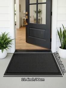 DAJIANG 1 pieza Felpudo de goma PVC grueso con malla elástica, antideslizante y resistente al agua, apto para uso interior y exterior, fácil de limpiar (solo lavar a mano), aplicable para espacios domésticos y comerciales, disponible en varios tamaños, se puede usar como decoración de entrada, baño, cocina, también adecuado como alfombra de cocina - Multicolor - Ver 5