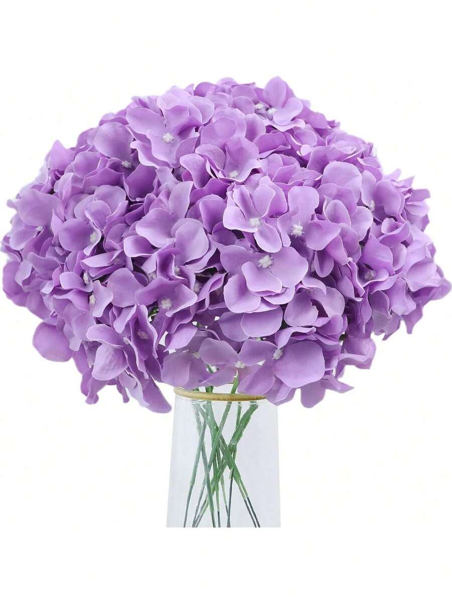 1/5/10/250件人造花 - 繡球花、絲綢繡球花、仿真植物,適用於居家、餐廳、客廳、戶外花園裝飾、花藝、攝影道具、秋季、春季、花瓶、花牆、花環、新娘花束、婚禮裝飾、DIY花環材料、生日派對裝飾材料、家居裝飾配件、情人節 - 紫色 - 查看 1