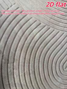 1 件简约弧形圆形地毯，2D 印花，柔软舒适的仿羊毛材质，适用于浴室、客厅、沙发区、侘寂风格、奶油色装饰、咖啡桌、休闲区、卧室、家居装饰、户外地毯，可水洗 - 簡約款 - 查看 10