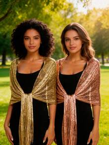 One Gold and One Champagne-colored Strip