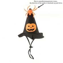 Accesoriu universal de cap pentru animale de companie de Halloween, potrivit pentru pisici și câini: pălărie de dovac de Halloween, accesoriu de Halloween pentru pisici, design elastic adaptabil pentru pisici, articol vestimentar de sărbătoare atrăgător, stil aleatoriu - Multicolor - Vizualizare 6