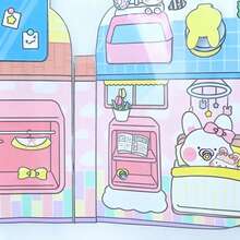 Milk Bottle Rabbit Girls Interactive Quiet Book DIY Scene Design, Rich And Exquisite, Complete With Various Decorative Accessories, Can Be Repeatedly Arranged And Matched, Immersive Experience Of Fun Interaction, Highly Playable DIY Handmade Kit - Multicolor - View 9