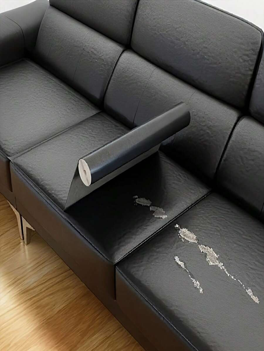 PIN 1 Roll Large Size Artificial Leather Repair Patch, Size 121*31cm, Suitable For Car Interior, Furniture And Sofa. This Self-Adhesive Faux Leather Patch Has Strong Adhesive Backing And Scratch-Resistant.