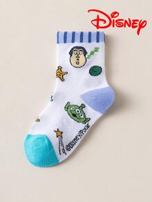 Disney 10/5/1雙正版迪士尼兒童襪，卡通圖案中筒襪，時尚可愛嬰兒襪，適合秋冬穿著 - 彩色 - 查看 11