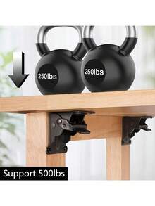 18pcs Folding Table Bracket Locking Hinges And Screws, 2 Brackets + 16 Screws, 180 Degree Adjustable With Lock, Heavy Duty Folding Brackets For Furniture Legs, Cabinets, Workbench Table Legs Home - Multicolor - View 6
