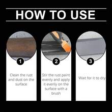 Juego de pintura antióxido gris de 100g con brocha, recubrimiento de prevención de óxido metálico a base de agua, pintura resistente a la corrosión y a la intemperie para cercas, puertas, barandillas & muebles metálicos - 100 g de pintura gris antioxidante - Ver 5