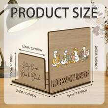Wooden Bookend Inspirational Quote Mini Desktop Bookshelf Book Corner Sloped Design Storage Rack Gift For Book Lovers And Readers - Apricot - View 7