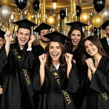 Class Of 2026 Graduation Sash, Gold Foil "I Graduated" Shoulder Sash For Graduation Party Photo Props/Graduation Sash,Class Of 2026 Sash,I Graduated Sash,Graduation Party Prop,Graduation Outfit Accessory - Multicolor - View 3