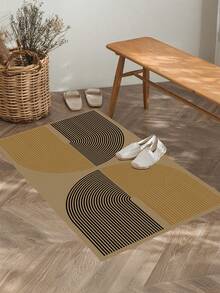 1pc Rubber Kitchen Mat, Rustic Style Artistic Decor, Bohemian Design Floor Mat. Can Be Placed In Front Of Sink, Used For Standing, Kitchen Decoration - Multicolor - View 4