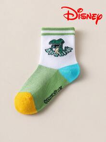 Disney 10/5/1雙正版迪士尼兒童襪，卡通圖案中筒襪，時尚可愛嬰兒襪，適合秋冬穿著 - 彩色 - 查看 10