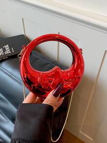 新款壓克力迷你小包 時尚晚宴包 鍊條肩背斜背包 - 紅色 - 查看 10