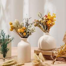 Artificial Flower DIY Set, 10~12 Inches, Selected Faux Lavender/Eucalyptus/Wheat, Suitable For Home Office Wedding Decoration, Low Maintenance Bohemian Country Style Home Decor, Wedding Centerpiece Floral Arrangement - Mix-13 - View 3