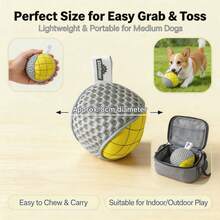 Interactive Fetch Toss Squeaky Mesh Dog Ball Toy Breathable For Indoor Outdoor Play For Dogs & Cats Dog Toy Cat Toy Cat Accessory - Yellow - View 1