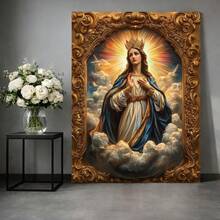 Of Heaven Canvas |   Virgin Mary, Gold Baroque Frame - Canvas Framed 1PCS - View 2