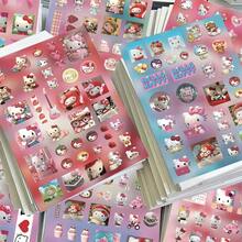 8 hojas de pegatinas, pegatinas decorativas de garabatos lindos, materiales impermeables para scrapbooking - A - Ver 3