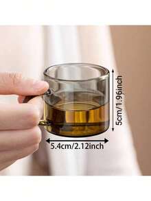 2/4/6/12件組玻璃咖啡杯套組－耐熱煙灰色附手柄，適用濃縮咖啡與茶，適合居家、咖啡廳、茶館使用，透明玻璃牛奶杯，咖啡配件，適合沖泡咖啡（不含杯架） - 黑色 - 查看 11